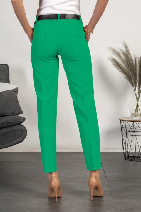 Elegant long pants with straight trousers Tordina , green