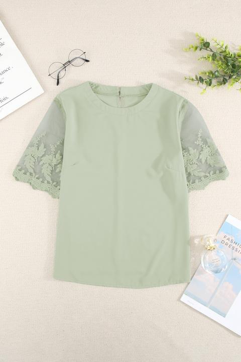 Women's T-shirt with transparent sleeves Jurana, green