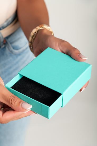 Jewelry storage box, turquoise