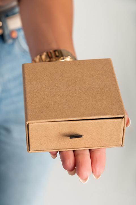 Jewelry storage box, brown
