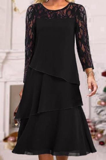 Elegant dress with lace, black