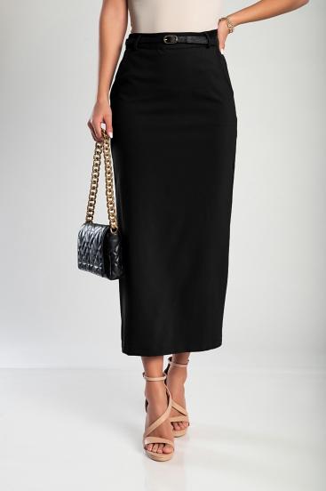 Elegant midi skirt, black