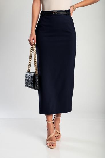 Elegant midi skirt, blue