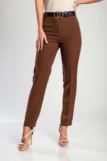 Elegant long pants, brown