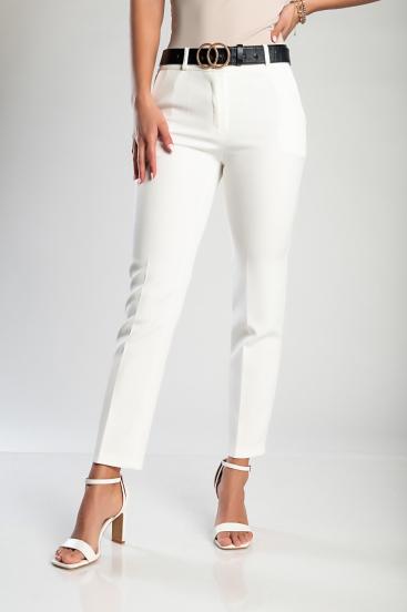 Elegant long pants, white