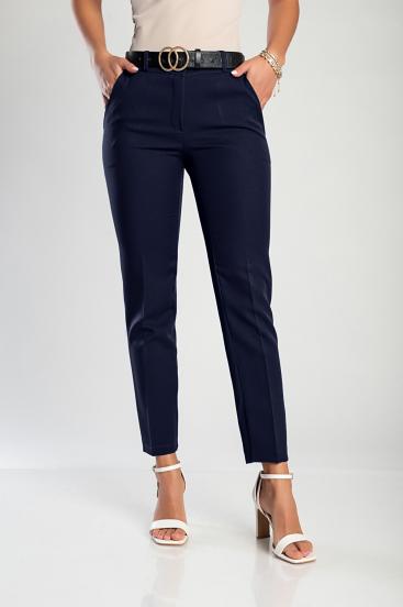 Elegant long pants, dark blue