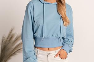 Hooded sweatshirt Belluna, light blue
