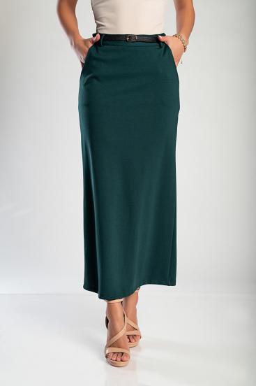 Elegant midi skirt, dark green