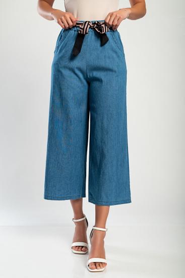 Jeans with elastic waist, blue