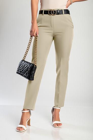 Elegant long pants, beige