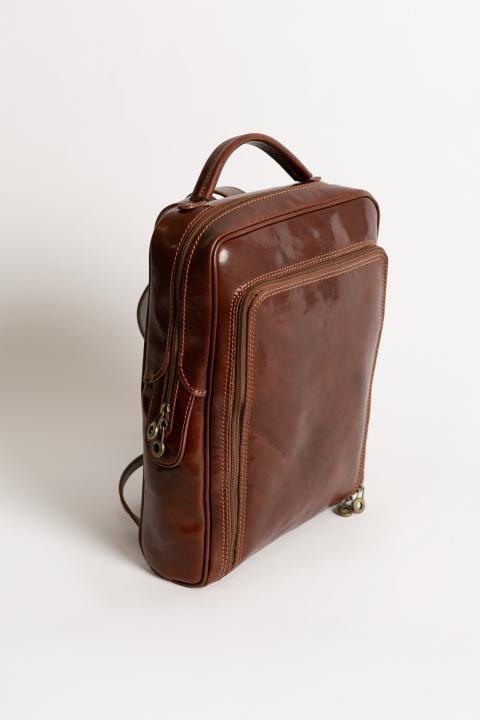 Genuine leather bag Mackenzie, brown