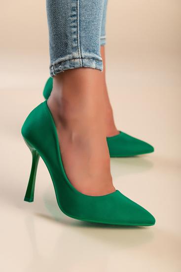 High-heeled shoes, green