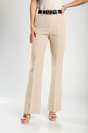 Elegant long pants, beige