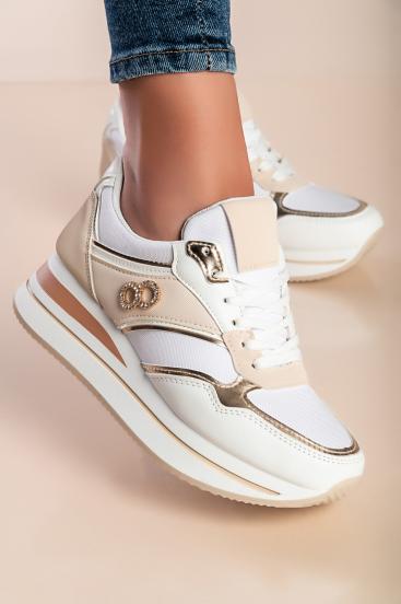 Fashion sneakers with decorative detail, gold