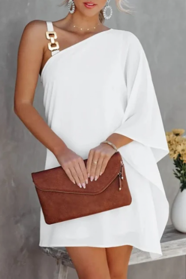 Elegant mini dress, White