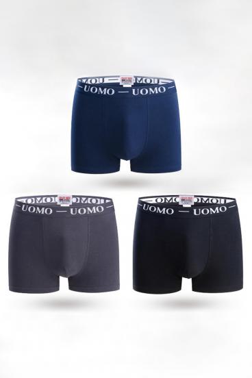 Set of three men's boxers, various colors