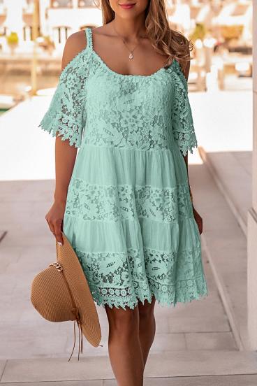 Dress with Lace Florida, Mint