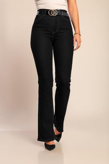 Flared leg jeans, black