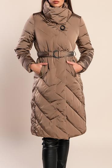 Long padded jacket, mud