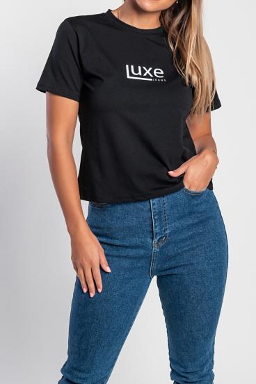 "Luxe-jeans" 40K Cotton T-Shirt with logo