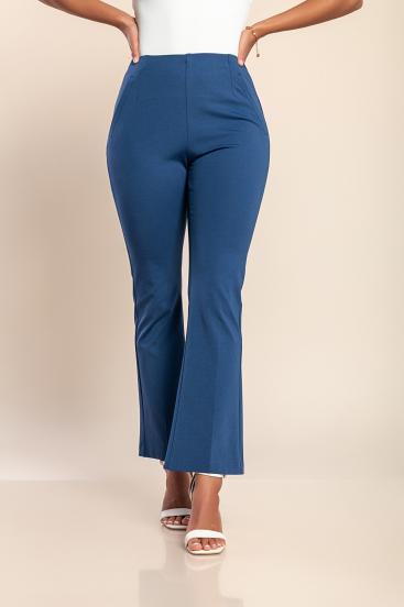 Elegant cotton trousers, blue
