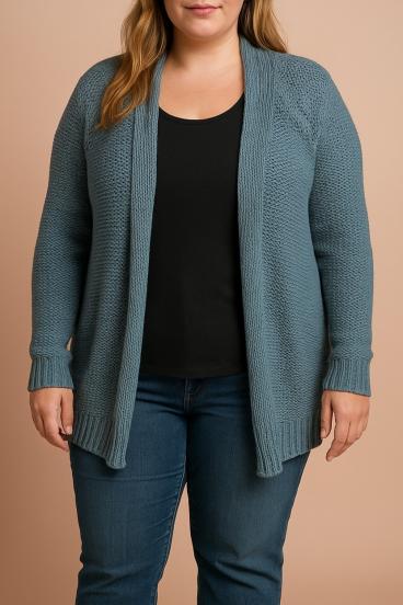 Knitted cardigan, blue
