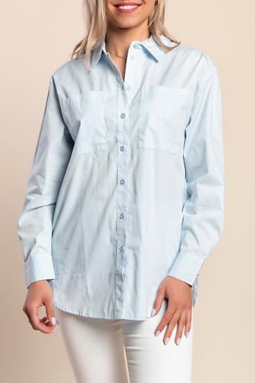 Cotton shirt, light blue