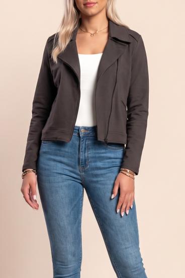 Top with zipper, brown