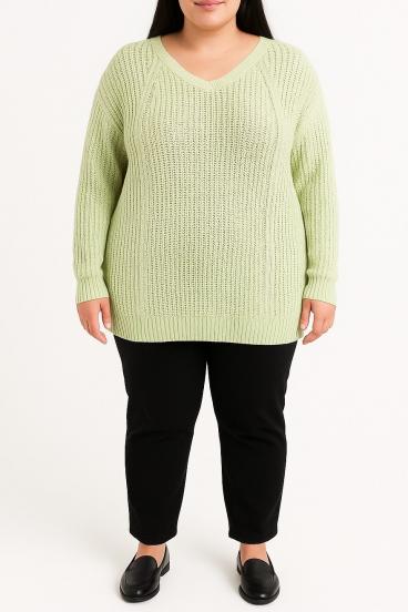 Plus size sweater, mint