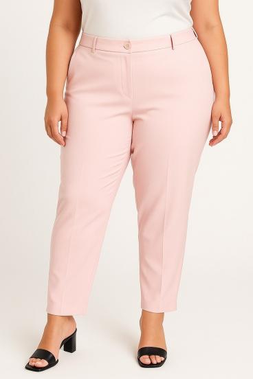 Plus size pants, light pink