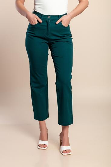 Plus size cotton pants, green