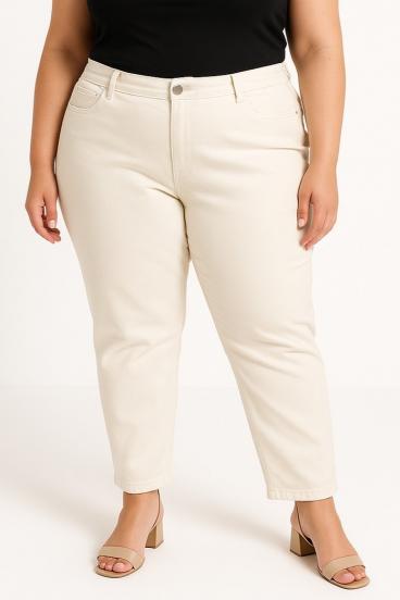 Plus size jeans, cream