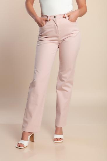 Plus size cotton pants, pink
