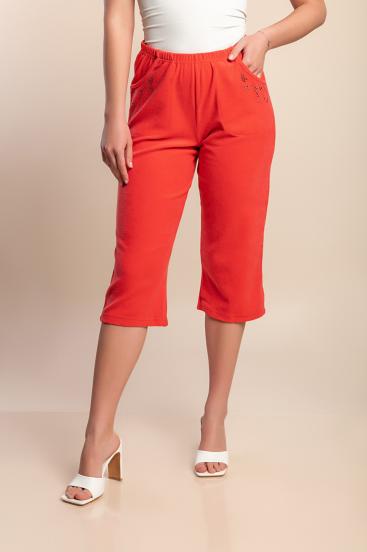 Cotton pants, red