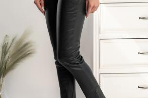 Faux Leather Tight Pants Roda, Black