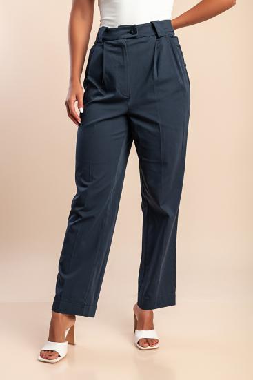 Plus size high waisted pants, blue