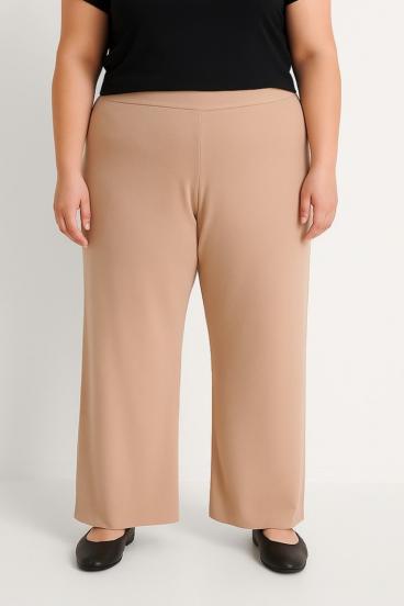 Plus size pants, beige