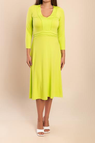 Plus size midi dress, green