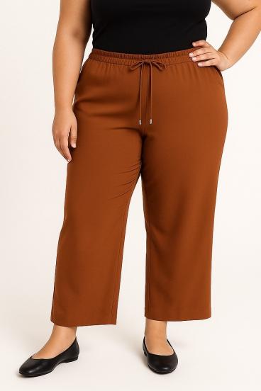 Plus size pants, camel