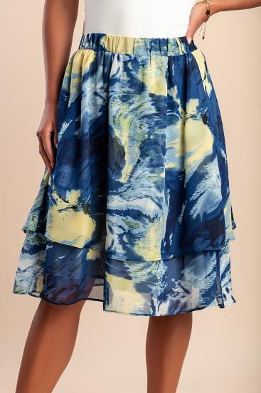 Printed skirt, blue