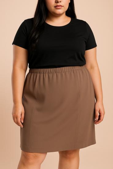 Plus size skirt, brown