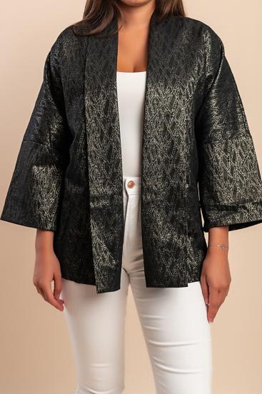 Elegant blazer with wide sleeves, black