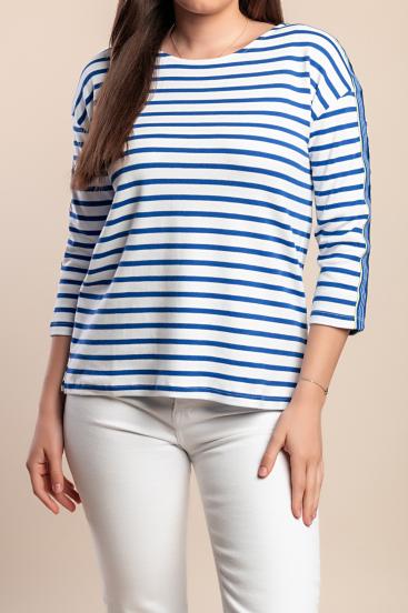 Plus size cotton t-shirt, blue