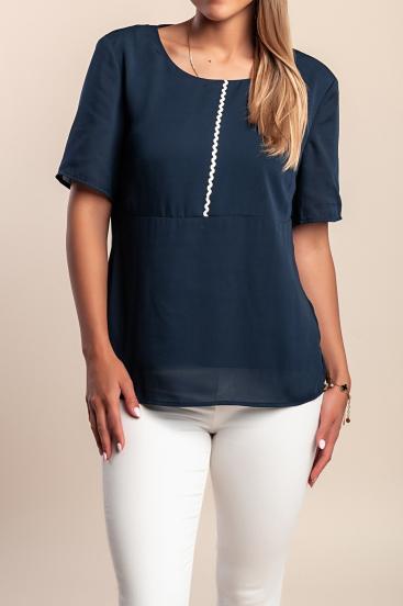 Crew neck T-shirt, dark blue