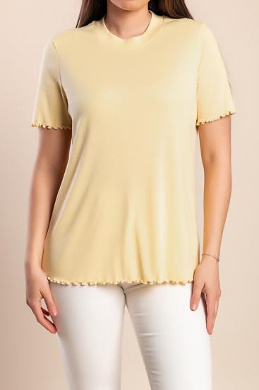 Round neck T-shirt, yellow