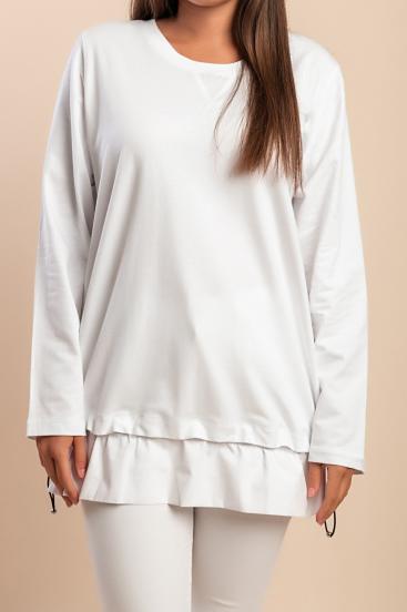 3/4 sleeve Top, white