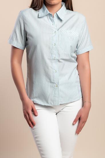 Shirt with checked print, light blue