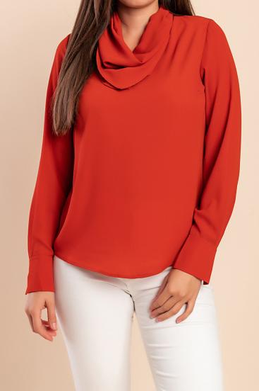 Elegant blouse, brick