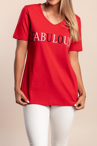 T-shirt with print, red