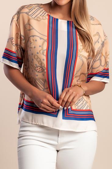 Printed blouse, yellow